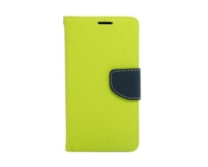 Tel1 Fancy Diary Θήκη Πορτοφόλι με δυνατότητα Stand Lime / Navy (Huawei P9)