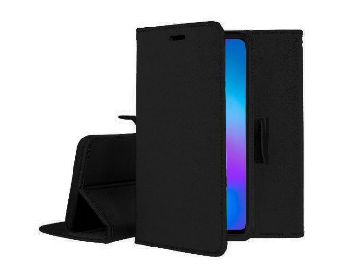 Tel1 Fancy Diary Case Θήκη Πορτοφόλι με δυνατότητα Stand Black (Huawei P Smart Plus / Nova 3i)