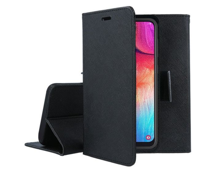 Tel1 Fancy Diary Case Θήκη Πορτοφόλι με δυνατότητα Stand Black (Xiaomi Mi A3 / 9X)