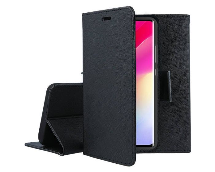 Tel1 Fancy Diary Case Θήκη Πορτοφόλι με δυνατότητα Stand Black (Xiaomi Mi Note 10 Lite)