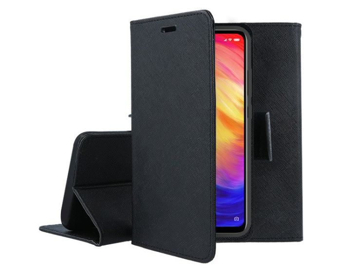 Tel1 Fancy Diary Case Θήκη Πορτοφόλι με δυνατότητα Stand Black (Xiaomi Redmi 7)