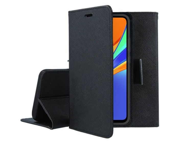 Tel1 Fancy Diary Case Θήκη Πορτοφόλι με δυνατότητα Stand Black (Xiaomi Redmi 9C)