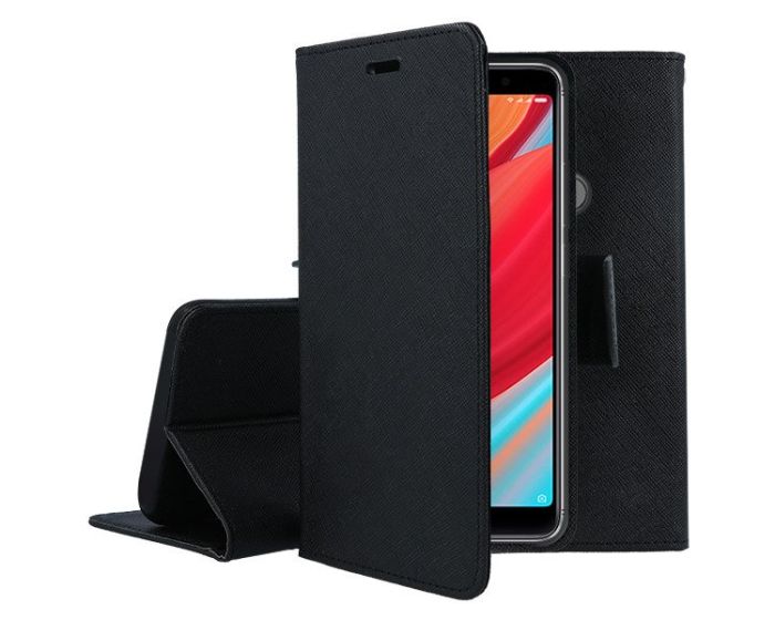 Tel1 Fancy Diary Case Θήκη Πορτοφόλι με δυνατότητα Stand Black (Xiaomi Redmi S2)
