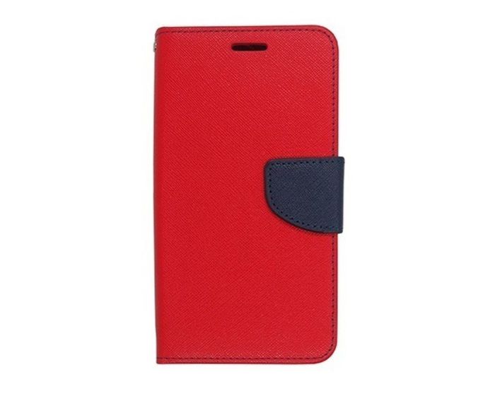 Tel1 Fancy Θήκη Πορτοφόλι με δυνατότητα Stand Red / Navy (Sony Xperia Z4)
