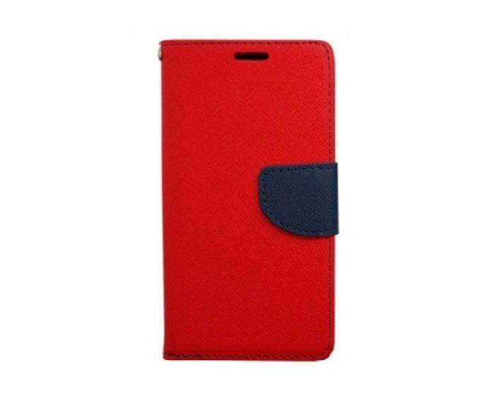 Tel1 Fancy Diary Case Θήκη Πορτοφόλι με δυνατότητα Stand Red / Navy (Samsung Galaxy J3 II - 2016)