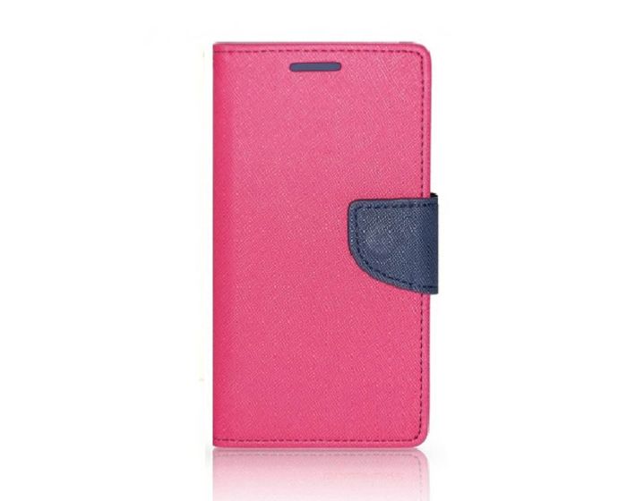 Tel1 Fancy Diary Case Θήκη Πορτοφόλι με δυνατότητα Stand Pink / Navy (Samsung Galaxy J3 II - 2016)