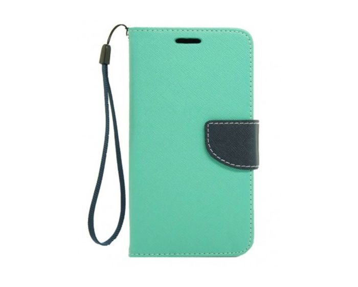 Tel1 Fancy Diary Case Θήκη Πορτοφόλι με δυνατότητα Stand Mint / Navy (Samsung Galaxy Xcover 3)