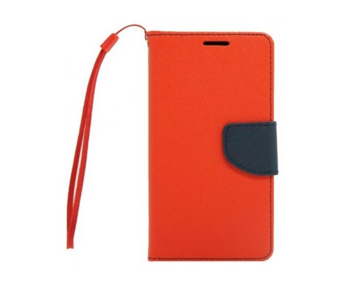 Tel1 Fancy Diary Case Θήκη Πορτοφόλι με δυνατότητα Stand Red / Navy (Samsung Galaxy Xcover 3)