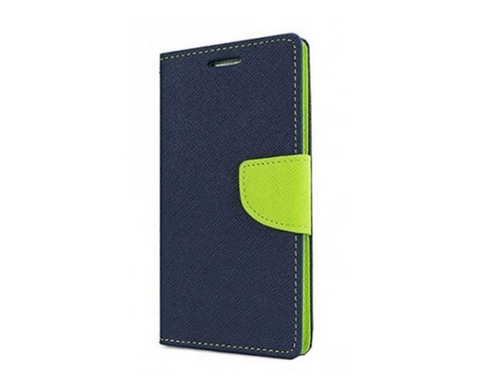Tel1 Fancy Diary Case Θήκη Πορτοφόλι με δυνατότητα Stand Navy / Lime (Xiaomi Redmi 5A)