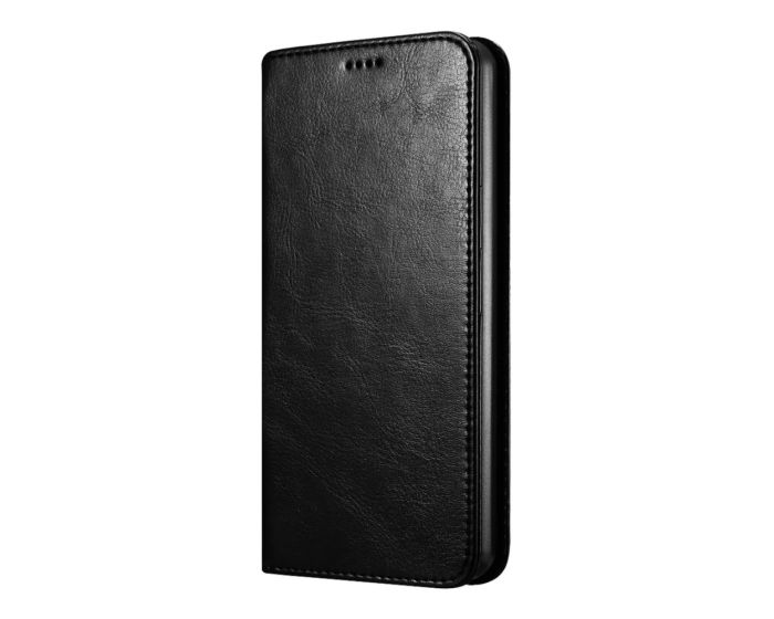 Tel1 Genuine Leather Wallet Case Stand Δερμάτινη Θήκη Πορτοφόλι - Μαύρη (LG G6)