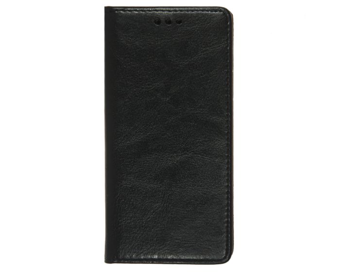 Tel1 Genuine Leather Wallet Case Stand Δερμάτινη Θήκη Πορτοφόλι - Μαύρη (Sony Xperia E5)