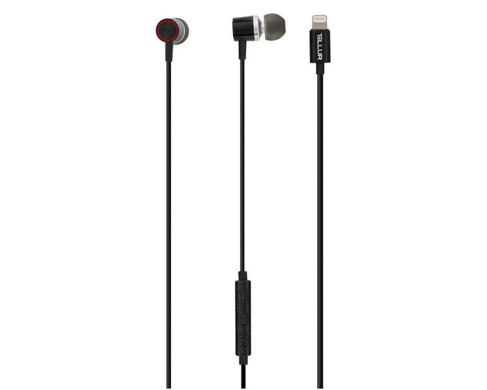 Tellur In-Ear MFI Lightning Headset Ακουστικά με Υποδοχή Lightning και Μικρόφωνο - Black