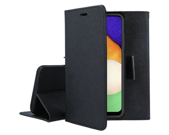 Tel1 Fancy Diary Case Θήκη Πορτοφόλι με δυνατότητα Stand Black (Samsung Galaxy A03s)