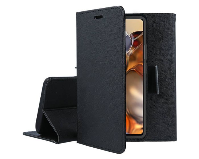 Tel1 Fancy Diary Case Θήκη Πορτοφόλι με δυνατότητα Stand Black (Xiaomi 11T / 11T Pro)
