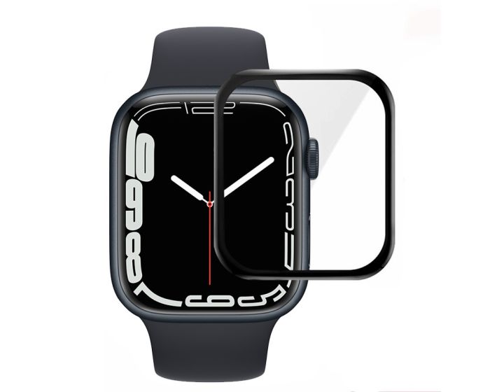 Acrylic Full Glue Εύκαμπτο Αντιχαρακτικό Tempered Glass Black (Apple Watch 49mm Ultra 1/2)