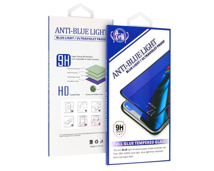 Anti-Blue Full Glue Full Face Αντιχαρακτικό Γυαλί Tempered Glass Black (iPhone 11 Pro Max)