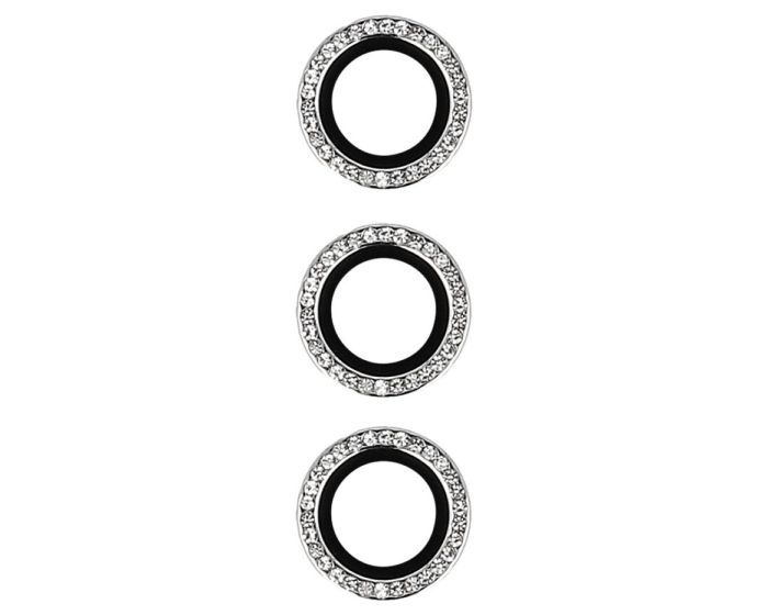 Hard Diamond Camera Lens Tempered Glass Prοtector Silver (Samsung Galaxy S24)