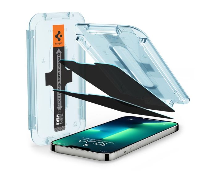 Spigen EZ Fit Glas.tR Privacy Tempered Glass (AGL03388) 2-Pack (iPhone 13 / 13 Pro / 14)