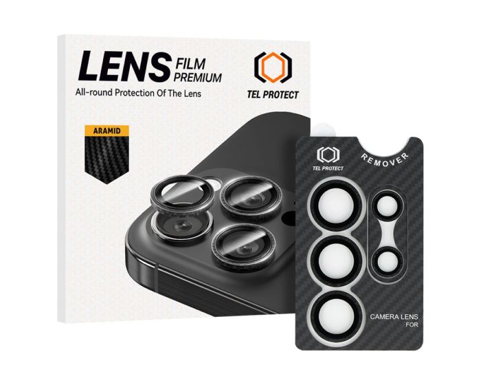 Tel Protect 3D Camera Lens Tempered Glass Prοtector Aramid (Samsung Galaxy S25 Ultra)