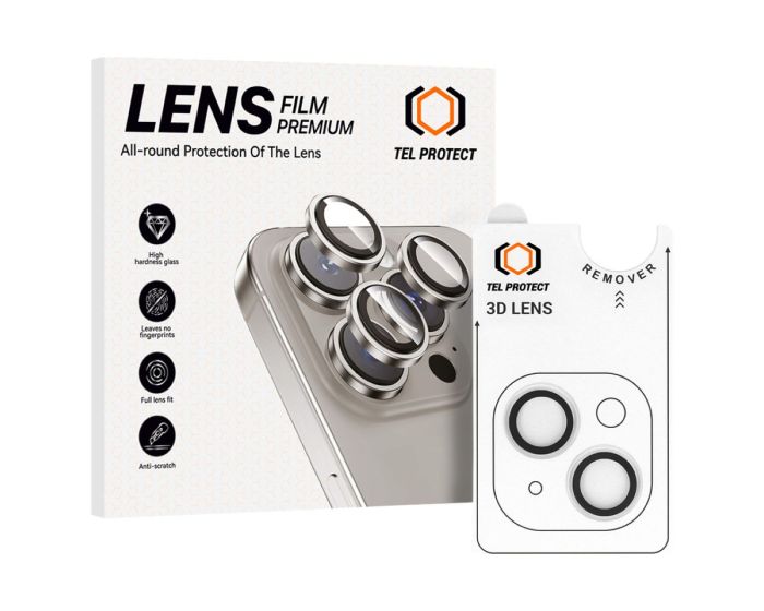 Tel Protect 3D Camera Lens Tempered Glass Prοtector Transparent (iPhone 14 / 14 Plus / 16e / 17e) - MT83744