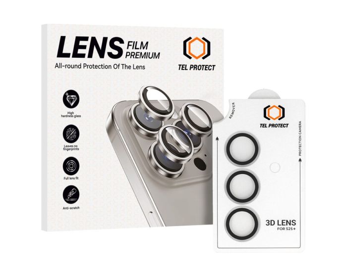 Tel Protect 3D Camera Lens Tempered Glass Prοtector Transparent (Samsung Galaxy S25)