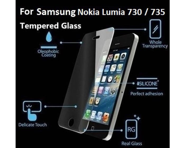 Αντιχαρακτικό Γυαλί Tempered Glass Screen Prοtector (Nokia Lumia 730 / 735)