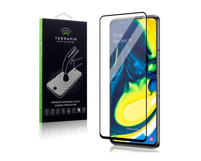 Terrapin Fullface Tempered Glass (006-002-381) Αντιχαρακτικό Γυάλινο Screen Protector - Black (Samsung Galaxy A80)