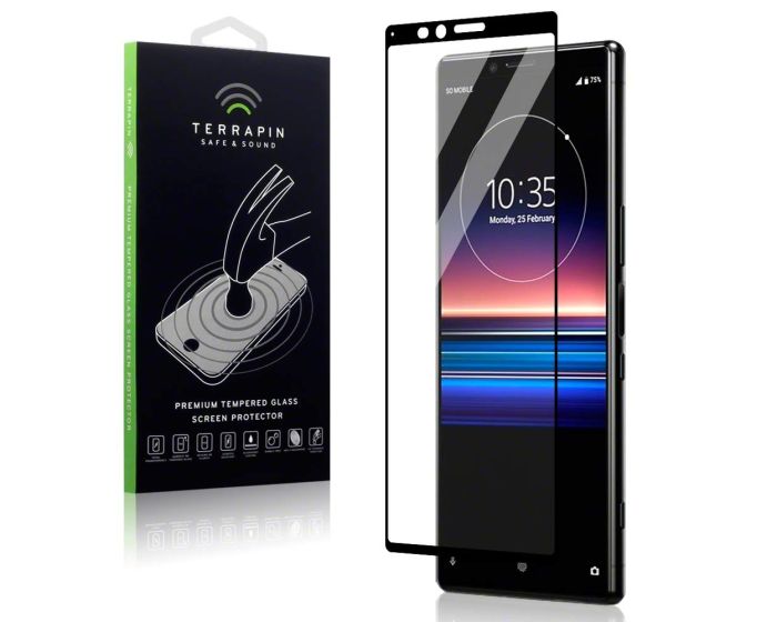 Terrapin Fullface Tempered Glass (006-005-244) Αντιχαρακτικό Γυάλινο Screen Protector - Black (Sony Xperia 1)
