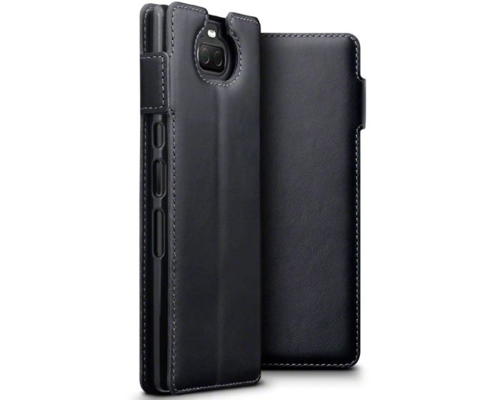 Terrapin Low Profile Δερμάτινη Θήκη - Πορτοφόλι Wallet Case (117-005-650) Μαύρο (Sony Xperia 10 Plus)