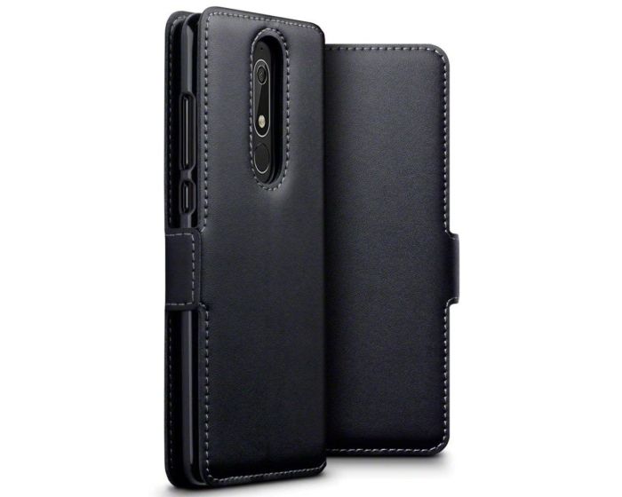 Terrapin Low Profile Δερμάτινη Θήκη - Πορτοφόλι Wallet Case (117-001-293) Black (Nokia 5.1 2018)
