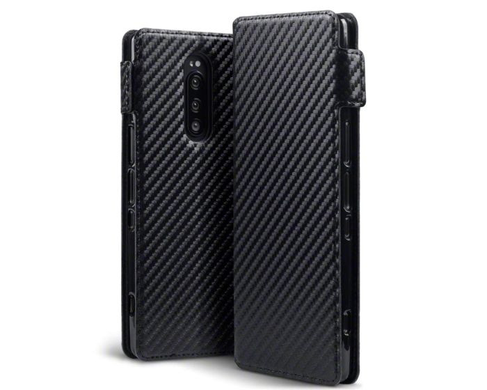 Terrapin Θήκη Πορτοφόλι Wallet Case (117-005-661) Carbon Fibre Black (Sony Xperia 1)