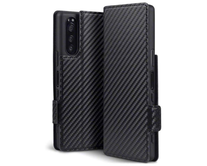 Terrapin Θήκη Πορτοφόλι Wallet Case (117-005-670) Carbon Fibre Black (Sony Xperia 5)