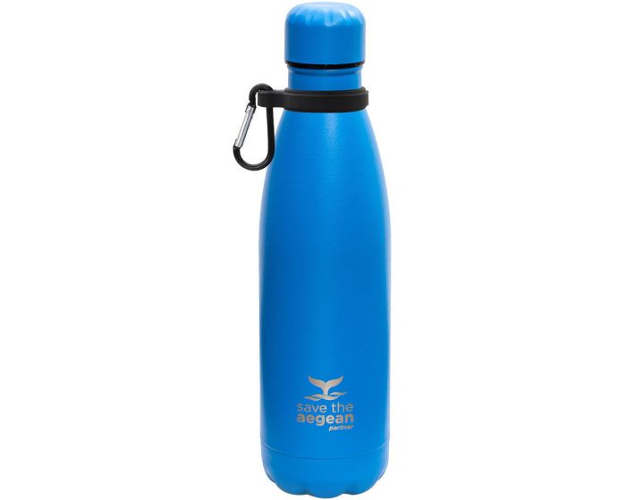 Estia Travel Flask Save The Aegean (01-7829) Stainless Steel Bottle 500ml Θερμός - Olympic Blue