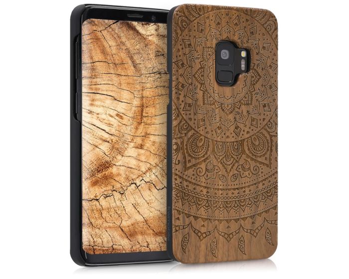 KWmobile Wooden Bamboo Case Indian Sun (44479.01) Θήκη Ξύλινη Dark Brown (Samsung Galaxy S9)