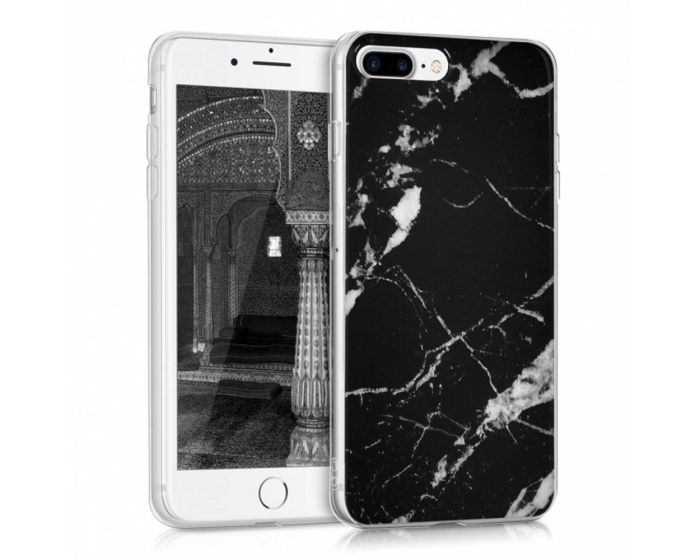 KWmobile Marble Design Hard Case (39500.03) Θήκη Πλαστική Μαύρο / Λευκό (iPhone 7 Plus / 8 Plus)