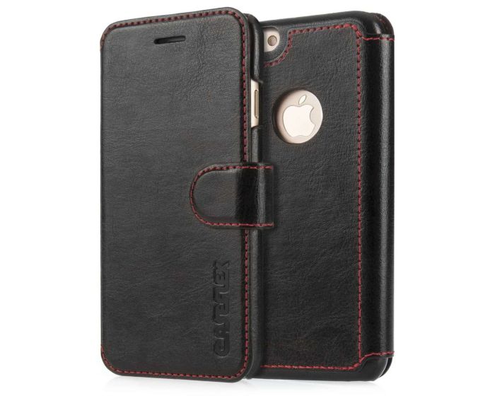 Caseflex Book Wallet Case Θήκη Πορτοφόλι Black (iPhone 6 / 6S)