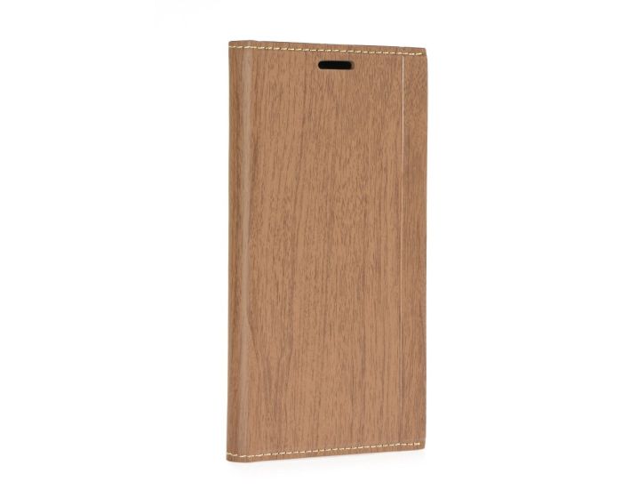 Forcell Wallet Case με δυνατότητα Stand Brown Wooden Pattern (Xiaomi Redmi Note 4 / 4X)