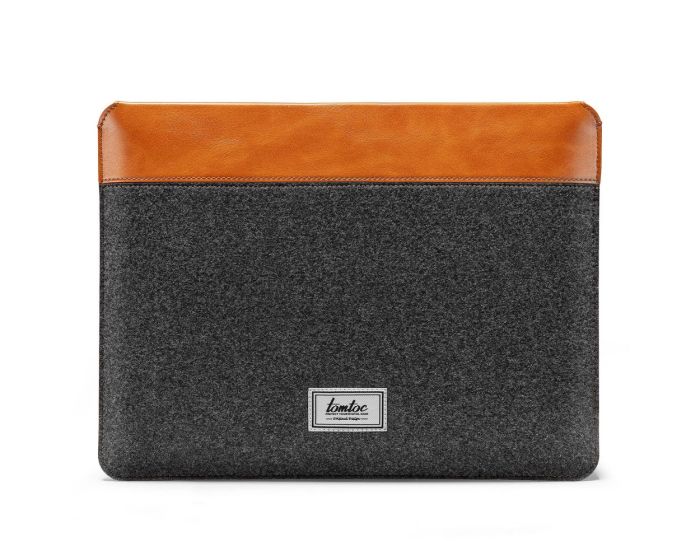 Tomtoc Felt & PU Leather Sleeve Θήκη Τσάντα για MacBook / Laptop 13'' - Grey
