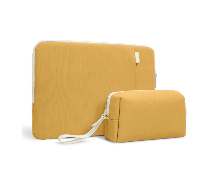 Tomtoc Lady Collection A23 Jelly Sleeve with Pouch Τσάντα και Τσαντάκι για MacBook / Laptop 13'' - Yellow