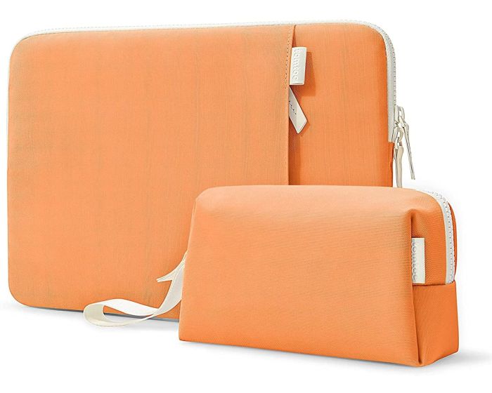 Tomtoc Lady Collection A23 Jelly Sleeve with Pouch Τσάντα και Τσαντάκι για MacBook / Laptop 14'' - Orange