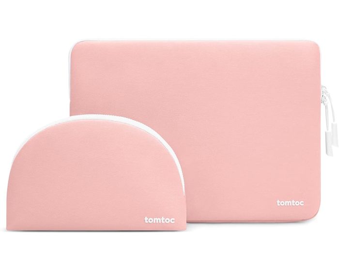 Tomtoc Lady Collection A27 Shell Sleeve with Pouch Τσάντα και Τσαντάκι για MacBook / Laptop 13'' - Pink