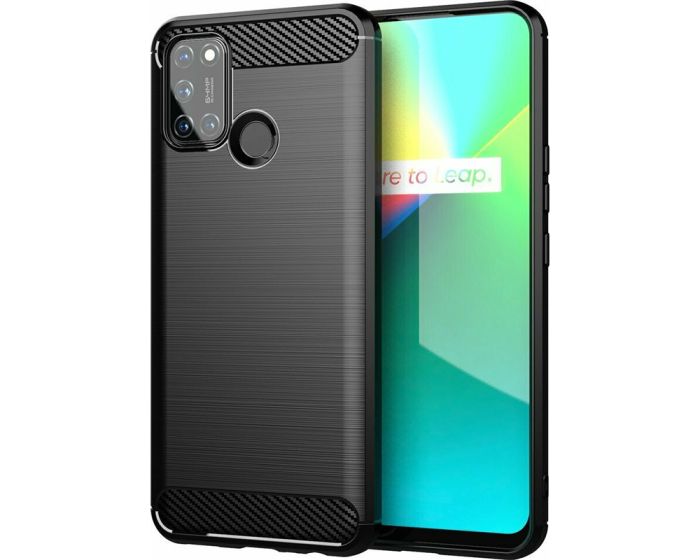 TPU Carbon Rugged Armor Case Black (Realme C21)