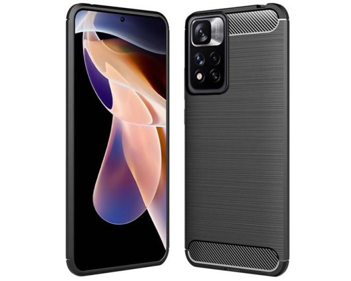 TPU Carbon Rugged Armor Case Black (Xiaomi Redmi Note 11 Pro 4G / 11 Pro 5G / 12 Pro 4G)