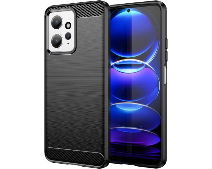 TPU Carbon Rugged Armor Case Black (Xiaomi Redmi Note 12 4G)