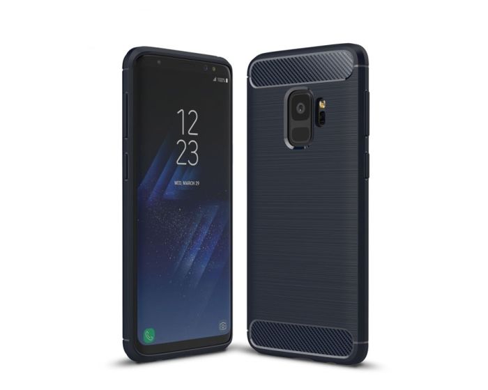 TPU Carbon Rugged Armor Case Ανθεκτική Θήκη Dark Blue (Samsung Galaxy S9)