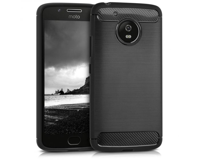 KWmobile Jelly Brushed Carbon Slim Case Θήκη Σιλικόνης (41248.02) Black (Motorola Moto G5)
