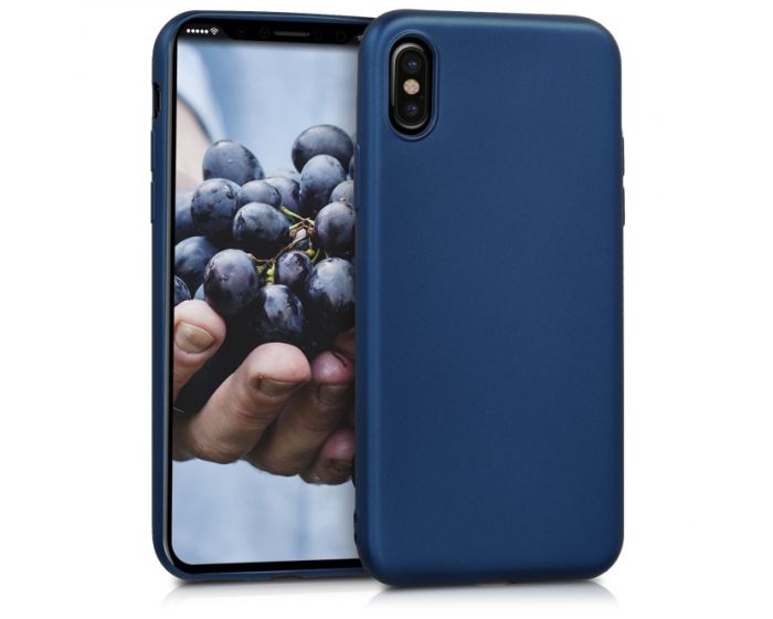 KWmobile Jelly Case Θήκη Σιλικόνης (42491.64) Metallic Blue (iPhone X / Xs)