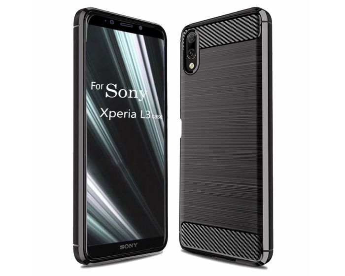 TPU Carbon Rugged Armor Case Black (Sony Xperia L3)