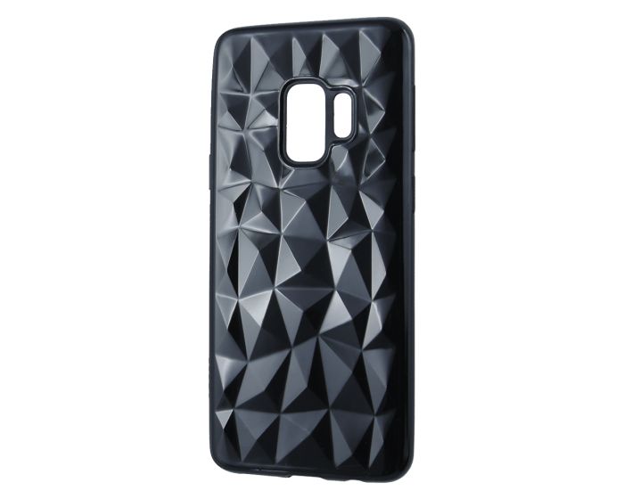 Forcell Air Prism 3D Pattern Flexible Θήκη Σιλικόνης Black (Samsung Galaxy S9)
