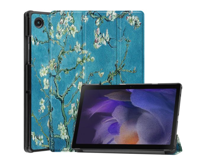 Tri-Fold Book Case με δυνατότητα Stand - White Blossom (Samsung Galaxy Tab A8 10.5)
